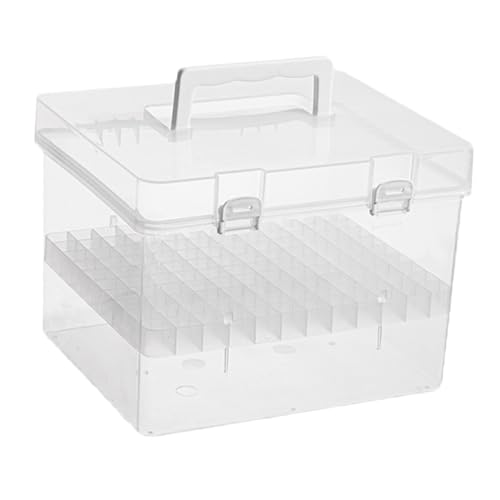 UTHCLO Transparente Marker Aufbewahrungsbox mit Tragbarem Griff Organizer für Kunstbedarf Stabile und Sichere für Büro und Schule von UTHCLO