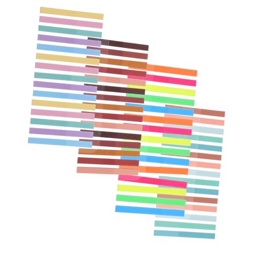 UTHCLO Transparente Pet Haftnotizen Mehrfarbige Fluoreszierende Index Tabs Selbstklebende Satzmarker und Highlight Streifen Langlebige Seitenmarker zum Markieren und Organisieren Beim von UTHCLO