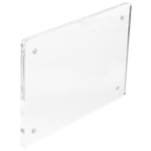 UTHCLO Transparenter Acryl Signhalter mit Abgerundeten Ecken Leichter Vielseitiger Preisschildhalter für Supermarkt Büro Restaurant Klarer Tischaufsteller für Poster und Etiketten von UTHCLO