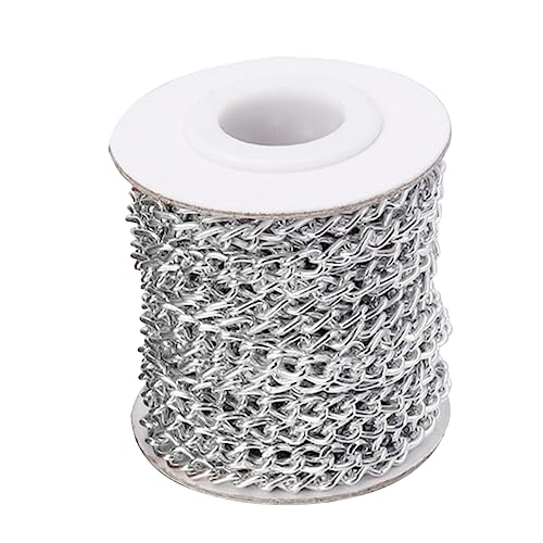 UTHCLO Twisted Link Aluminiumkette Leichte DIY Bastelkette für Kleidung Taschen und Accessoires Silberfarbene Oxidationsbeständige Schmuckkette für Kreative Handarbeiten UTHCLO Twisted Link Aluminiumkette Leichte DIY Bastelkette für Kleidung Taschen und Accessoires Silberfarbene Oxidationsbeständige Schmuckkette für Kreative Handarbeiten von UTHCLO