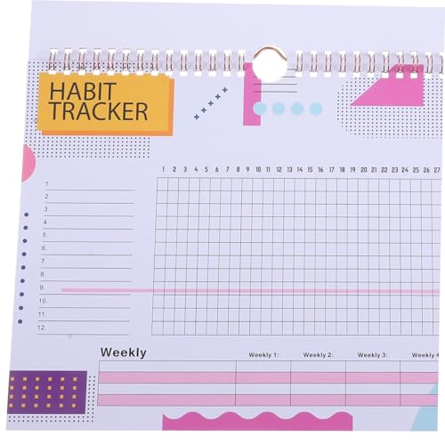 UTHCLO Undatierter Spiral Habit Tracker Kalender mit Metallbindung Monatlicher Habit Planner ohne Vielseitiges Gewohnheitstagebuch zum Aufhängen Wiederverwendbar Tragbar für Workout und UTHCLO Undatierter Spiral Habit Tracker Kalender mit Metallbindung Monatlicher Habit Planner ohne Vielseitiges Gewohnheitstagebuch zum Aufhängen Wiederverwendbar Tragbar für Workout und von UTHCLO