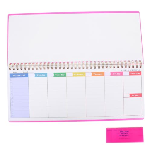 UTHCLO Undatierter Wochenplaner Notizblock Rosa mit To Do Liste und Stundenplan Spiralbindung Zeitmanagement Organizer für Männer und Frauen Wochenübersicht Kalender für Effiziente UTHCLO Undatierter Wochenplaner Notizblock Rosa mit To Do Liste und Stundenplan Spiralbindung Zeitmanagement Organizer für Männer und Frauen Wochenübersicht Kalender für Effiziente von UTHCLO