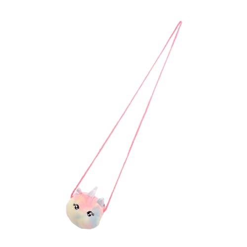 UTHCLO Unicorn Plüsch Umhängetasche Mädchen Handtasche mit Langem Riemen Kleine Einhorn Geldbörse für Party Zubehör Geschenk von UTHCLO