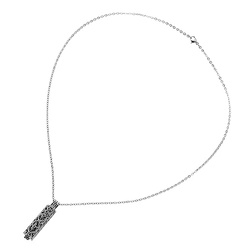 UTHCLO Urne Anhänger Halskette Für Halsketten Männer Einäscherung Klobig Denkmal Schild Asche-andenken-halskette Asche Halskette Baumeln Kremationsschmuck-halskette Silver Glas von UTHCLO