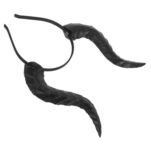 UTHCLO Verstellbares Horn Stirnband mit Abnehmbaren Ochsenhörnern Leichtes Pu-Metall Material Elastisches Halloween Cosplay Haaraccessoire für Karneval Tag der Toten Fasching Passform von UTHCLO