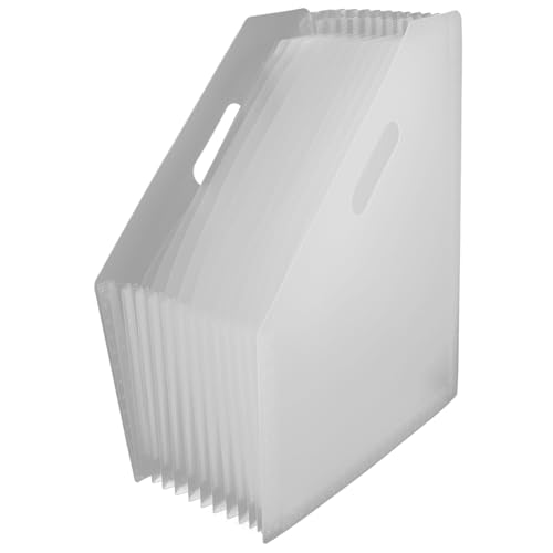 UTHCLO Vertikaler Aktenordner aus Robustem Kunststoff Erweiterbarer Mehrlagiger Datei Organizer mit Großem Fassungsvermögen Faltbarer Accordion Folder für Büro Schule und Zuhause von UTHCLO