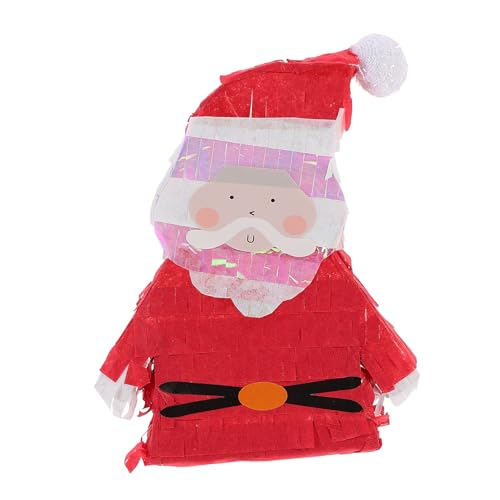UTHCLO Weihnachtliche Pinata Santa Claus Füllbar mit Süßigkeiten und Geschenken für Partyspaß Familienfeier Festtagsdekoration von UTHCLO