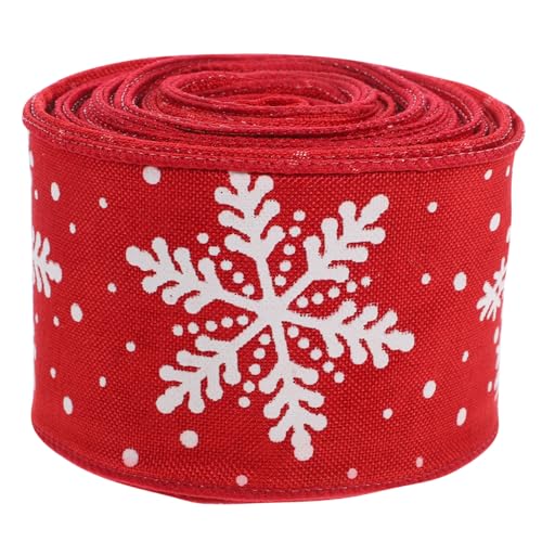 UTHCLO Weihnachtliches Dekoband Imitationsleinen Yards Schneeflocken Muster für DIY Handwerke Hochzeitsfeiern und Geschenkverpackungen UTHCLO Weihnachtliches Dekoband Imitationsleinen Yards Schneeflocken Muster für DIY Handwerke Hochzeitsfeiern und Geschenkverpackungen von UTHCLO