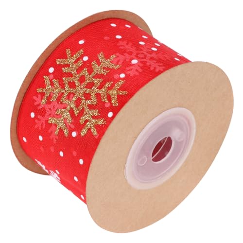 UTHCLO Weihnachtliches Geschenkband Polyester Schleifenband mit Schneeflocken Muster Glattes Dekoband für Party Hochzeit Geschenkverpackung und Weihnachtsdeko UTHCLO Weihnachtliches Geschenkband Polyester Schleifenband mit Schneeflocken Muster Glattes Dekoband für Party Hochzeit Geschenkverpackung und Weihnachtsdeko von UTHCLO