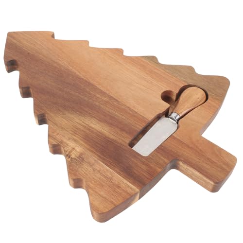 UTHCLO Weihnachtsbaum Schneidebrett aus Naturholz Kreatives Küchenbrett mit Messer und Gabel Multifunktionales Obst und Käsebrett Dekoratives Frühstückstablett für Zuhause und Gastronomie UTHCLO Weihnachtsbaum Schneidebrett aus Naturholz Kreatives Küchenbrett mit Messer und Gabel Multifunktionales Obst und Käsebrett Dekoratives Frühstückstablett für Zuhause und Gastronomie von UTHCLO