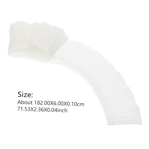 UTHCLO Weiße Dekorative Spitze Band Yards DIY Rüschenborte Hautfreundlich Langlebig Atmungsaktiv für Ärmel Saum Kleidungszubehör Elastikfrei Vielseitig für Bekleidungsdekoration von UTHCLO