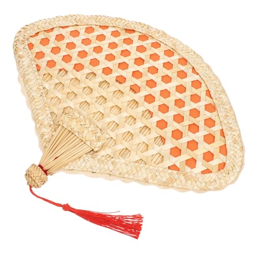 UTHCLO Woven Summer Fan aus Handgefertigter Fächer für Rustikaler Handventilator für Outdoor Aktivitäten Wanddeko Umrandet Rot UTHCLO Woven Summer Fan aus Handgefertigter Fächer für Rustikaler Handventilator für Outdoor Aktivitäten Wanddeko Umrandet Rot von UTHCLO