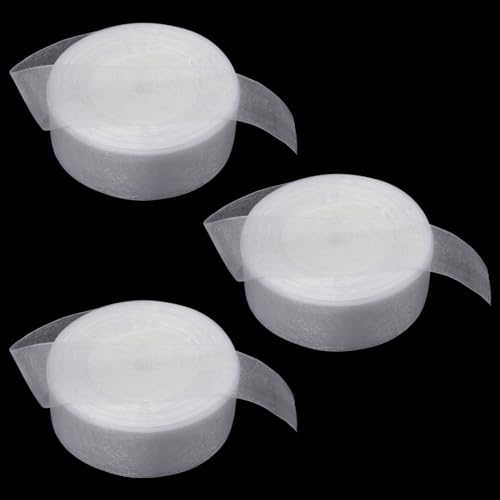 UTMACH 3 Stücke 3cm x 45M Weiss Organzaband Dekoration Geschenkband Organza Schleifenband Dekoband Organza Geschenkband Transparentes Chiffonband Geschenkband für Geschenkverpackung, Blumen, Handwerk UTMACH 3 Stücke 3cm x 45M Weiss Organzaband Dekoration Geschenkband Organza Schleifenband Dekoband Organza Geschenkband Transparentes Chiffonband Geschenkband für Geschenkverpackung, Blumen, Handwerk von UTMACH