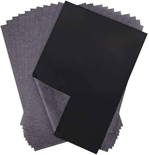 Kohle-Transferpapier, 100 Blatt, schwarz, 11,8 x 8,66 Zoll, für Holz, Papier und Leinwand von UTMOCO