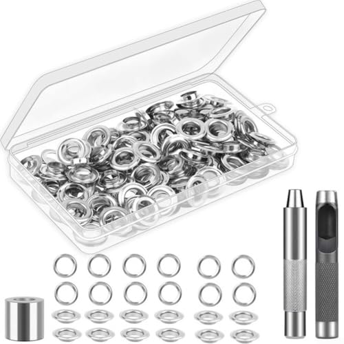 Messing-Knöpfe, 12 mm, mit Werkzeugkasten für Kleidung, Ledertaschen, Jacken und Bastelprojekte, goldfarben, 120 Sets Messing-Knöpfe, 12 mm, mit Werkzeugkasten für Kleidung, Ledertaschen, Jacken und Bastelprojekte, goldfarben, 120 Sets von UTTASU