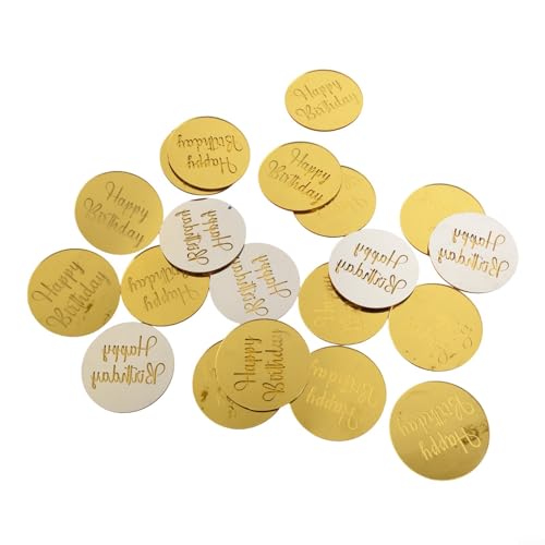 Rotgoldene Acryl-Kuchendekorationsscheiben, 51020 Stück, für besondere Geburtstage (20 Stück Gold) von UTTASU