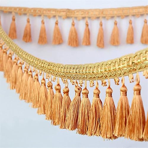 1 Meter Elegante Fransenborte aus Polyester for Basteln, als Heimdekoration for Selbermachen, als Nähzubehör – for Vorhänge, Sofas und Tische(Oranje) von UTTDP