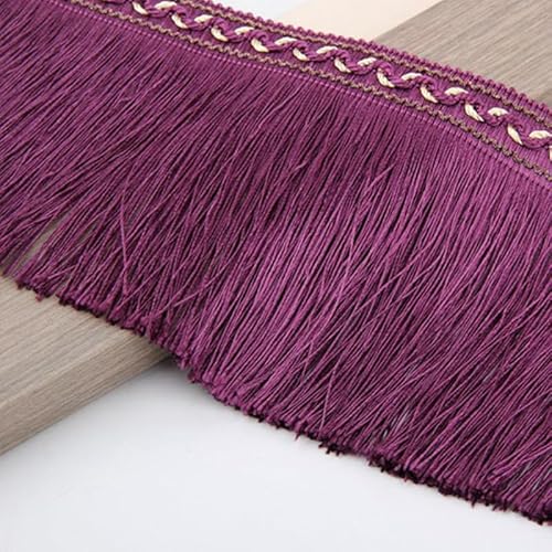13 Meter Elegantes Spitzenband mit Quasten und Fransen for selbstgemachte Kleider, Kleidungsstücke, Party-Dekoration zu Hause und Nähzubehör(Purple) von UTTDP