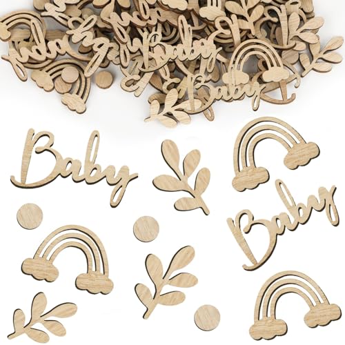 100 Stück Babyparty-Tischdekorationen Babyparty-Konfetti Babyparty-Dekorationen Neutrale Babyparty-Requisiten Holztisch-Konfetti für Mädchen und Jungen Unisex für Babytaufe 100 Stück Babyparty-Tischdekorationen Babyparty-Konfetti Babyparty-Dekorationen Neutrale Babyparty-Requisiten Holztisch-Konfetti für Mädchen und Jungen Unisex für Babytaufe von UTXN