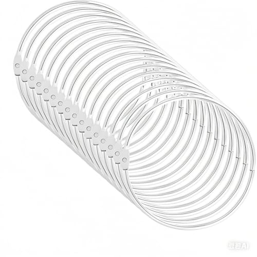 12 Stück 10,2 cm lose Blätter-Binderinge, vernickelte Buchringe für Karteikarten, Schlüsselanhänger, Bastelarbeiten, Büro, Schule, Zuhause (runde Form) von UUBEMM