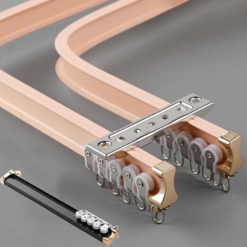 2m Flexible Gardinenschiene 2-läufig Aluminium, Für Gerade oder Erkerfenster, Biegbar Vorhangschiene Deckenmontage Pink 2m Flexible Gardinenschiene 2-läufig Aluminium, Für Gerade oder Erkerfenster, Biegbar Vorhangschiene Deckenmontage Pink von UUDQCD
