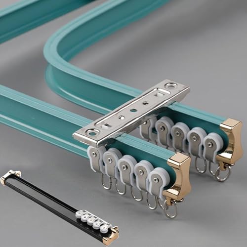 6m Flexible Gardinenschiene 2-läufig Aluminium, Für Gerade oder Erkerfenster, Biegbar Vorhangschiene Deckenmontage Blau 6m Flexible Gardinenschiene 2-läufig Aluminium, Für Gerade oder Erkerfenster, Biegbar Vorhangschiene Deckenmontage Blau von UUDQCD