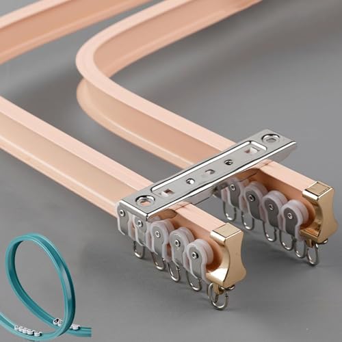 Flexible Vorhangschiene 2 läufig Aluminium, Für Gerade oder Erkerfenster, Pink Biegbar Gardinenschiene Deckenmontage 3.5m Flexible Vorhangschiene 2 läufig Aluminium, Für Gerade oder Erkerfenster, Pink Biegbar Gardinenschiene Deckenmontage 3.5m von UUDQCD