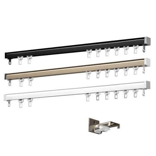 Vorhangschiene 1 läufig 60cm, Gardinenschiene Einläufig Wandmontage, Gardinenstange Weiß Aluminium Für Raumteiler Vorhangschiene 1 läufig 60cm, Gardinenschiene Einläufig Wandmontage, Gardinenstange Weiß Aluminium Für Raumteiler von UUDQCD