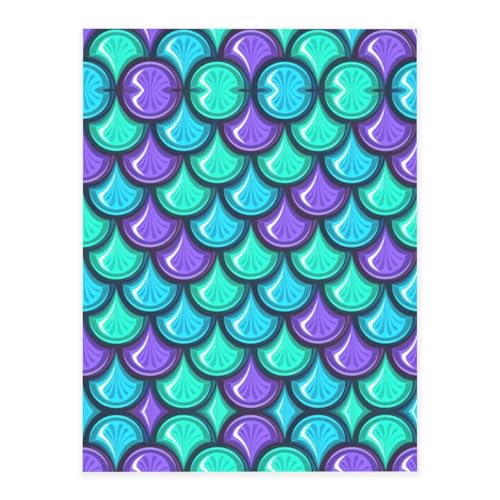 Bunte Fisch-Meerjungfrauen-Schuppen-Druck, stilvolle Kristall-Aufkleber, Kunstharz, ästhetische Aufkleber für Laptop, Skateboard, Wasserflasche, Sammelalbum von UVBDF