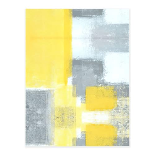 Graue und gelbe abstrakte Kunstmalerei, Druck, stilvolle Kristall-Aufkleber, Kunstharz, ästhetische Aufkleber für Laptop, Skateboard, Wasserflasche, Scrapbook von UVBDF