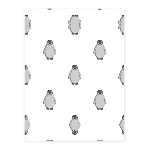 Grauer Pinguin-Druck, stilvolle Kristall-Aufkleber, Kunstharz, ästhetische Aufkleber für Laptop, Skateboard, Wasserflasche, Sammelalbum von UVBDF