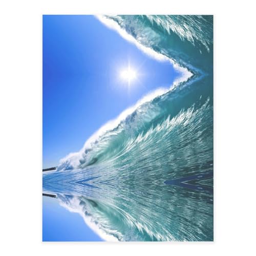 Große Ozeanwellen-HD-Druck, stilvolle Kristall-Aufkleber, Kunstharz, ästhetische Aufkleber für Laptop, Skateboard, Wasserflasche, Sammelalbum von UVBDF
