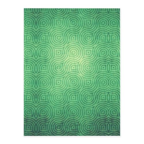 Grüne Kurvenstrukturdruck, stilvolle Kristall-Aufkleber, Kunstharz, ästhetische Aufkleber für Laptop, Skateboard, Wasserflasche, Sammelalbum von UVBDF