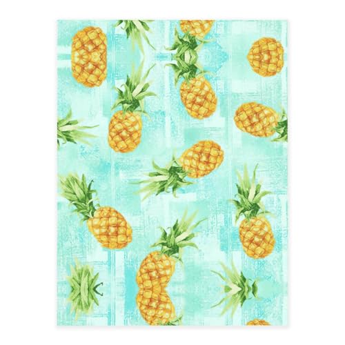 Modischer Ananas-Druck, stilvolle Kristall-Aufkleber, Kunstharz, ästhetische Aufkleber für Laptop, Skateboard, Wasserflasche, Sammelalbum von UVBDF
