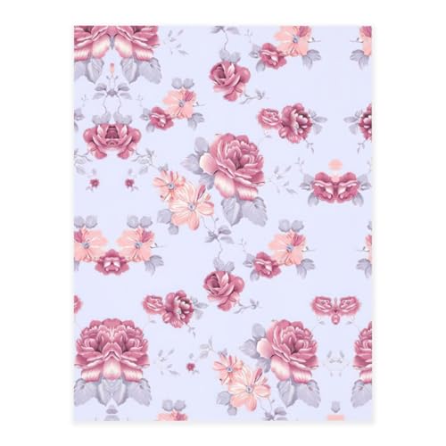 Rote Rosen mit Blumendruck, stilvolle Kristall-Aufkleber, Kunstharz, ästhetische Aufkleber für Laptop, Skateboard, Wasserflasche, Sammelalbum von UVBDF