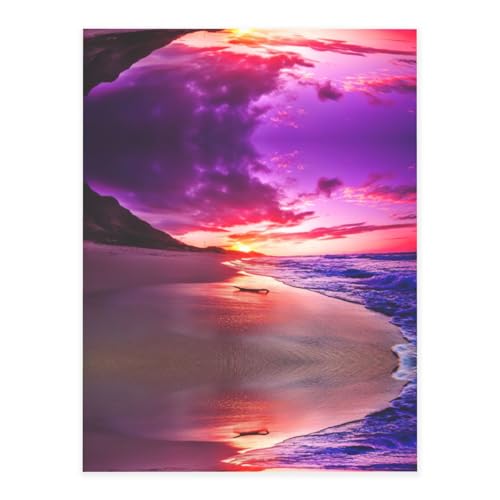 Schöner Strand-Sonnenuntergang-Druck, stilvolle Kristall-Aufkleber, Kunstharz, ästhetische Aufkleber für Laptop, Skateboard, Wasserflasche, Sammelalbum von UVBDF