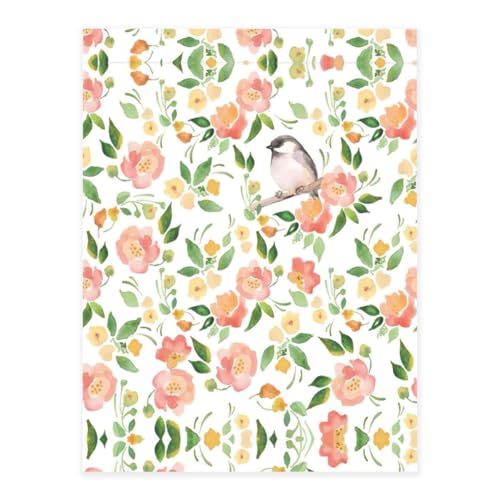 Stilvolle Kristall-Aufkleber mit Blumen- und Vogeldruck, Kunstharz, ästhetische Aufkleber für Laptop, Skateboard, Wasserflasche, Sammelalbum von UVBDF