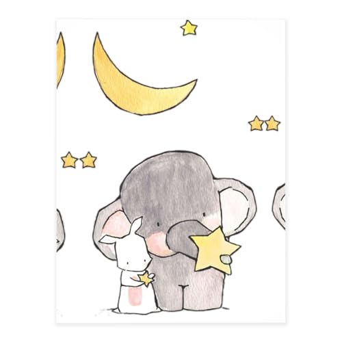 Stilvolle Kristall-Aufkleber mit Elefant und weißem Kaninchen, Kunstharz, ästhetische Aufkleber für Laptop, Skateboard, Wasserflasche, Sammelalbum von UVBDF