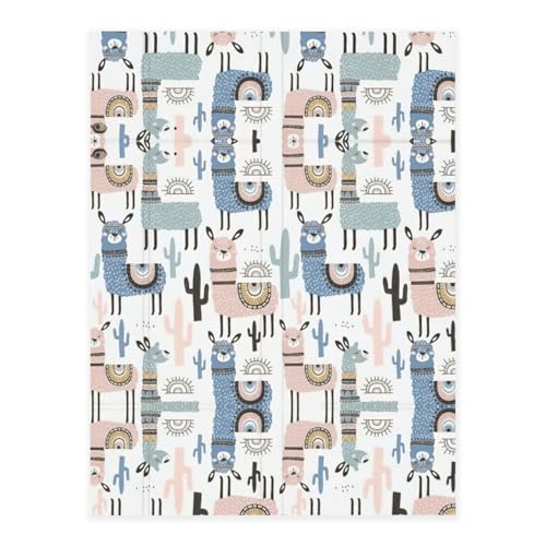 Stilvolle Kristall-Aufkleber mit Lama-Alpaka-Kaktus-Druck, Kunstharz, ästhetische Aufkleber für Laptop, Skateboard, Wasserflasche, Sammelalbum von UVBDF