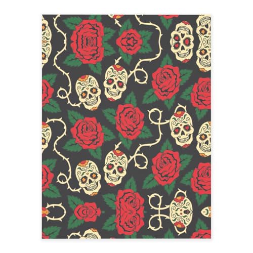Stilvolle Kristall-Aufkleber mit Rosen- und Totenkopf-Druck, Kunstharz, ästhetische Aufkleber für Laptop, Skateboard, Wasserflasche, Sammelalbum von UVBDF