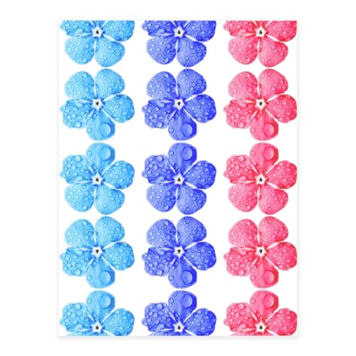 Stilvolle Kristall-Aufkleber mit drei Blumen, Kunstharz, ästhetische Aufkleber für Laptop, Skateboard, Wasserflasche, Sammelalbum von UVBDF