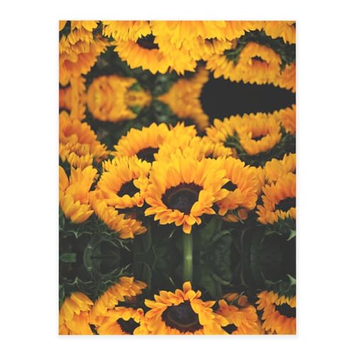 Stilvolle Kristall-Aufkleber mit gelbem Sonnenblumenfeld, Kunstharz, ästhetische Aufkleber für Laptop, Skateboard, Wasserflasche, Sammelalbum von UVBDF