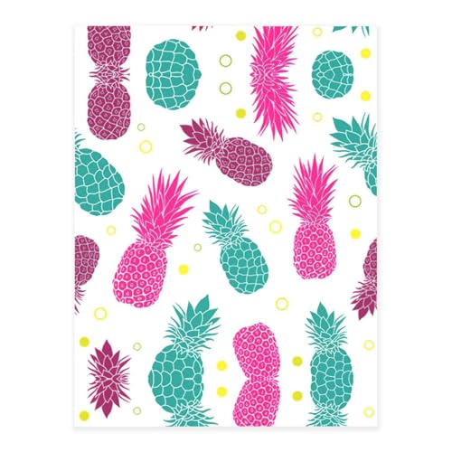 Stilvolle Kristall-Aufkleber mit tropischem Ananas-Druck, Kunstharz, ästhetische Aufkleber für Laptop, Skateboard, Wasserflasche, Sammelalbum von UVBDF