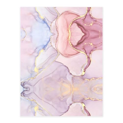 Stilvolle Kristall-Aufkleber mit violettem und goldenem Marmor-Druck, Kunstharz, ästhetische Aufkleber für Laptop, Skateboard, Wasserflasche, Sammelalbum von UVBDF