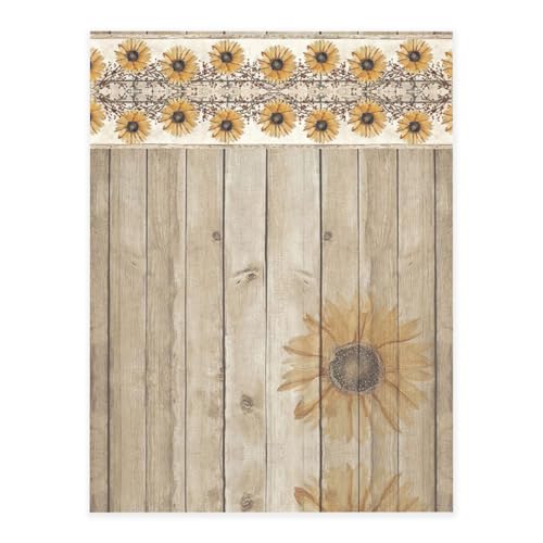 Stilvolle Kristallaufkleber, Sonnenblumen auf Holz, ästhetische Aufkleber für Laptop, Skateboard, Wasserflasche, Scrapbook von UVBDF