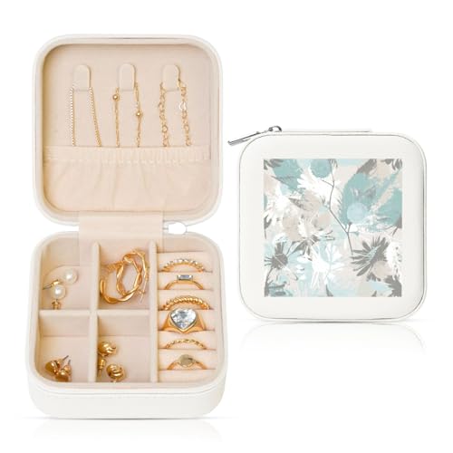 UVBDF Personalisierte Schmuckschatulle, Reiseetui, luxuriöses Etui, Valentinstagsgeschenk, Hochzeitsgeschenk, Minzgrau UVBDF Personalisierte Schmuckschatulle, Reiseetui, luxuriöses Etui, Valentinstagsgeschenk, Hochzeitsgeschenk, Minzgrau von UVBDF