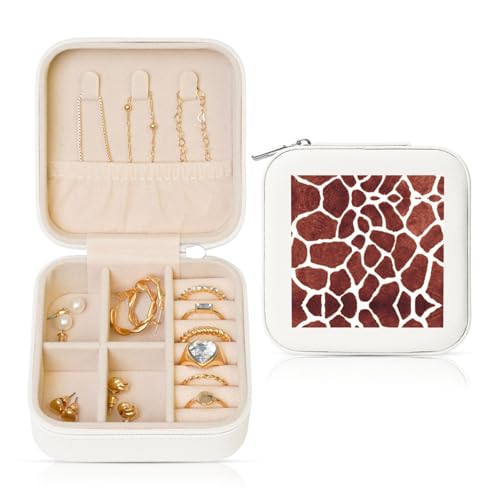 UVBDF Personalisierte Schmuckschatulle mit Giraffen-Punkten, Reiseetui, luxuriöses Etui, Valentinstagsgeschenk, Hochzeitsgeschenk UVBDF Personalisierte Schmuckschatulle mit Giraffen-Punkten, Reiseetui, luxuriöses Etui, Valentinstagsgeschenk, Hochzeitsgeschenk von UVBDF
