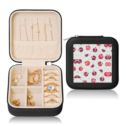UVBDF Personalisierte Schmuckschatulle mit Granatapfel-Muster, Reiseetui, luxuriöses Etui, Valentinstagsgeschenk, Hochzeitsgeschenk UVBDF Personalisierte Schmuckschatulle mit Granatapfel-Muster, Reiseetui, luxuriöses Etui, Valentinstagsgeschenk, Hochzeitsgeschenk von UVBDF