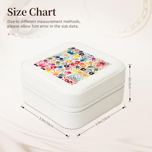 UVBDF Personalisierte Schmuckschatulle mit Handdruck, Reiseetui, luxuriöses Etui, Valentinstagsgeschenk, Hochzeitsgeschenk UVBDF Personalisierte Schmuckschatulle mit Handdruck, Reiseetui, luxuriöses Etui, Valentinstagsgeschenk, Hochzeitsgeschenk von UVBDF