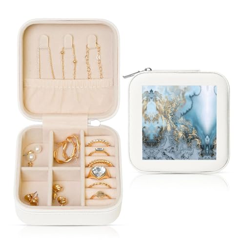 UVBDF Personalisierte Schmuckschatulle mit Marmor-Druck, Reiseetui, luxuriöses Etui, Valentinstagsgeschenk, Hochzeitsgeschenk UVBDF Personalisierte Schmuckschatulle mit Marmor-Druck, Reiseetui, luxuriöses Etui, Valentinstagsgeschenk, Hochzeitsgeschenk von UVBDF